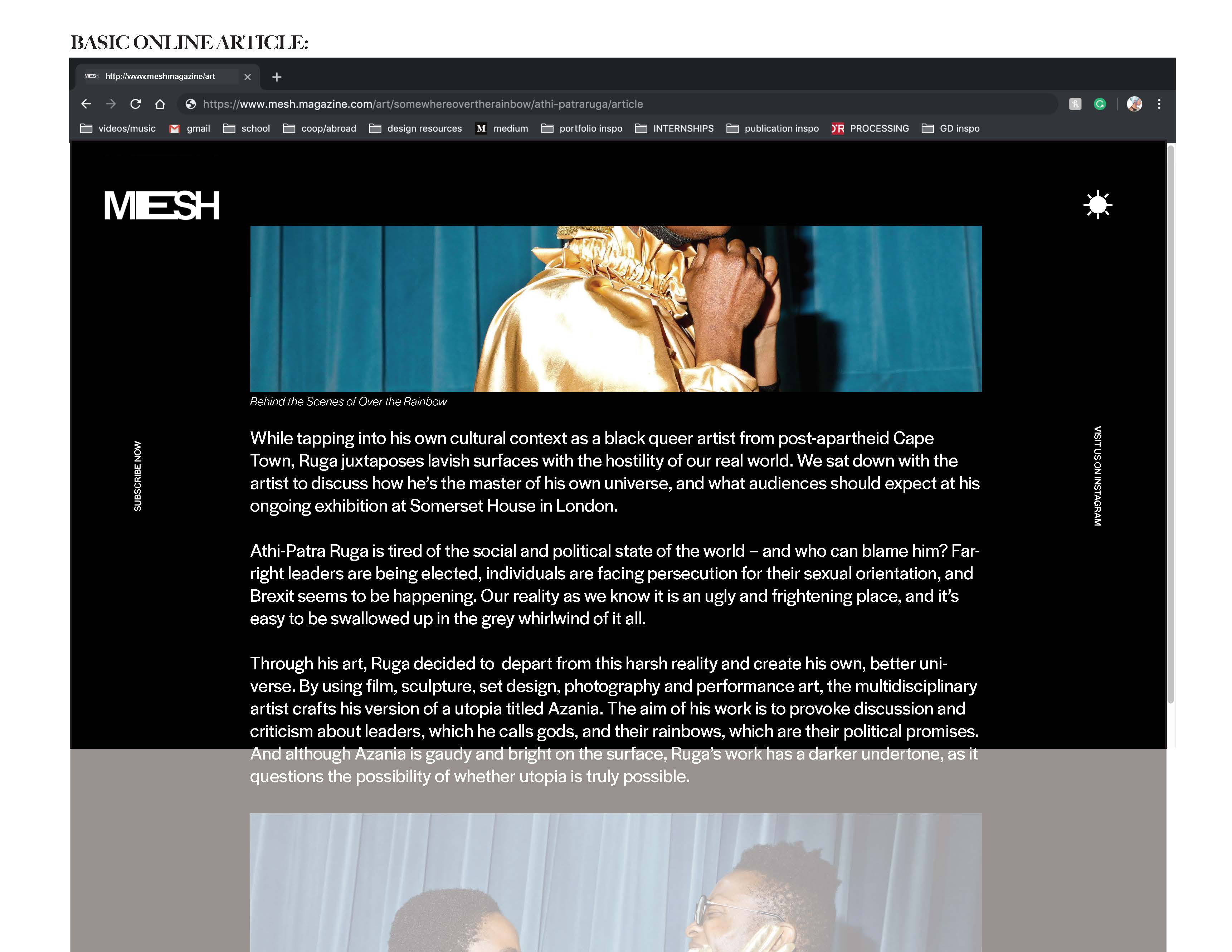 online editorial content