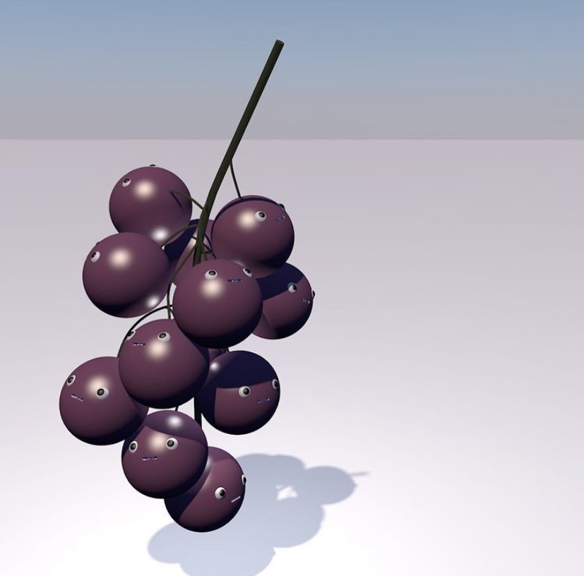 3D render of grapes