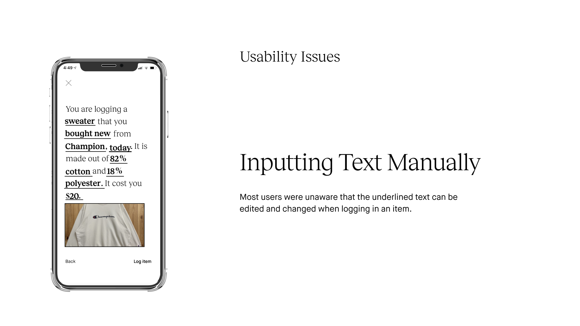 user feedback